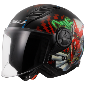 CASCO LS2 OF616 AIRFLOW II HAPPY DREAMS MATT BLACK