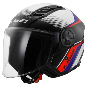 CASCO LS2 OF616 AIRFLOW II RUSH WHITE BLUE RED