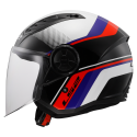 CASCO LS2 OF616 AIRFLOW II RUSH WHITE BLUE RED