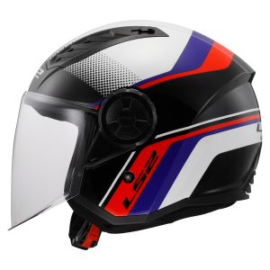 CASCO LS2 OF616 AIRFLOW II RUSH WHITE BLUE RED