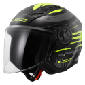 CASCO LS2 OF616 AIRFLOW II BRUSH BLACK HI VIS YELLOW