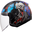 CASCO LS2 OF616 AIRFLOW II ZOMBIE II BLACK RED BLUE
