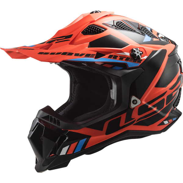CASCO LS2 MX700 SUBVERTER STOMP FLUO ORANGE BLACK