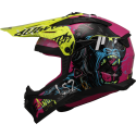 CASCO LS2 MX708 FAST II GORILLA PURPLE HI VIS YELLOW