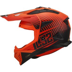 CASCO LS2 MX708 FAST II DUCK MATT HI VIS ORANGE RED