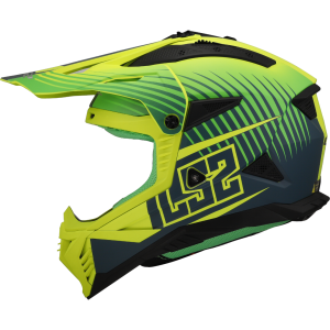 CASCO LS2 MX708 FAST II DUCK MATT HI VIS GREEN HI VIS YELL