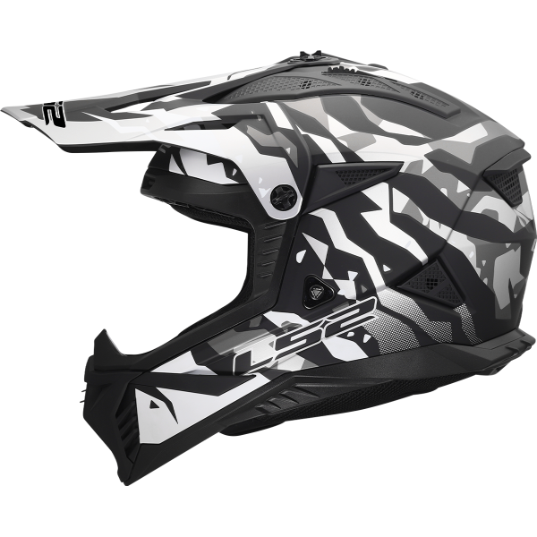 CASCO LS2 MX708 FAST II GROTESK BLACK GREY