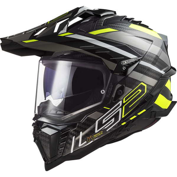 CASCO LS2 MX701 EXPLORER C EDGE GL BLACK HI VIS YELLOW
