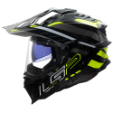 CASCO LS2 MX701 EXPLORER C EDGE GL BLACK HI VIS YELLOW