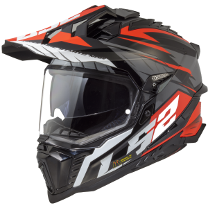 CASCO LS2 MX701 EXPLORER SPIRE BLACK TITANIUM RED