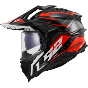CASCO LS2 MX701 EXPLORER SPIRE BLACK TITANIUM RED