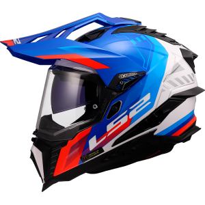 CASCO LS2 MX701 EXPLORER HEXA WHITE BLUE RED