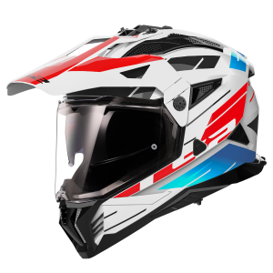 CASCO LS2 MX702 PIONEER II NAMIB WHITE BLUE RED