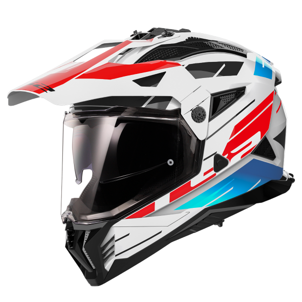 CASCO LS2 MX702 PIONEER II NAMIB WHITE BLUE RED