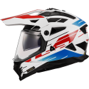 CASCO LS2 MX702 PIONEER II NAMIB WHITE BLUE RED