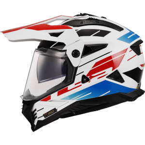 CASCO LS2 MX702 PIONEER II NAMIB WHITE BLUE RED