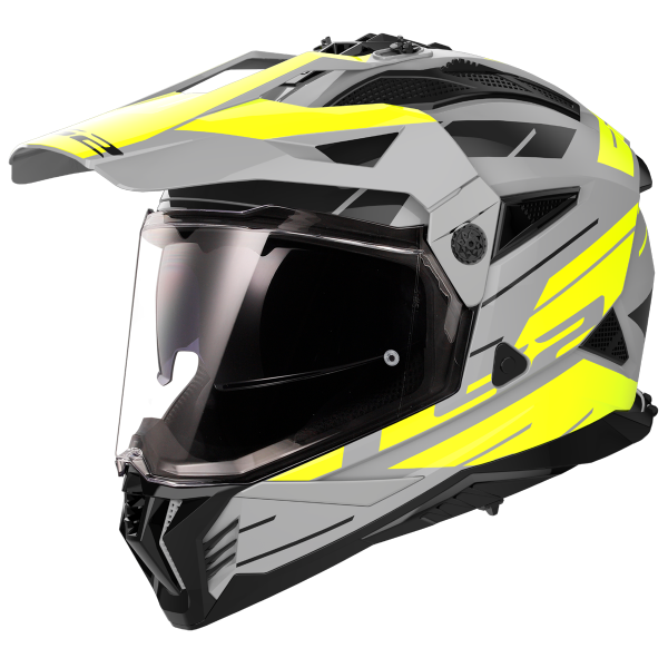 CASCO LS2 MX702 PIONEER II NAMIB MATT GREY HI VIS YELLOW