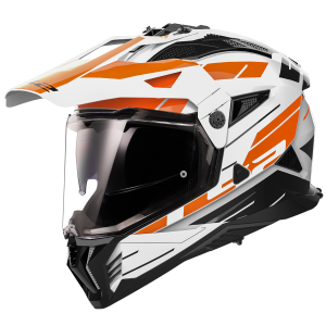 CASCO LS2 MX702 PIONEER II NAMIB WHITE ORANGE