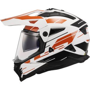 CASCO LS2 MX702 PIONEER II NAMIB WHITE ORANGE