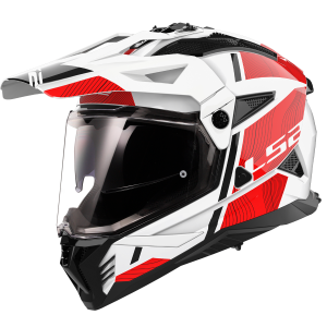 CASCO LS2 MX702 PIONEER II HILL WHITE RED