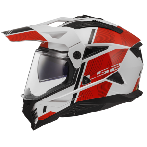 CASCO LS2 MX702 PIONEER II HILL WHITE RED