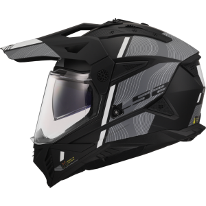 CASCO LS2 MX702 PIONEER II HILL MATT BLACK WHITE