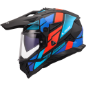 CASCO LS2 MX702 PIONEER II BLOCK BLACK RED BLUE