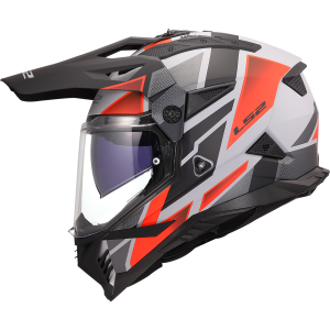 CASCO LS2 MX702 PIONEER II BLOCK GREY RED