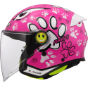 CASCO LS2 OF622 FUNNY II PAWS PINK