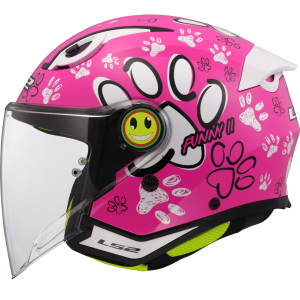 CASCO LS2 OF622 FUNNY II PAWS PINK