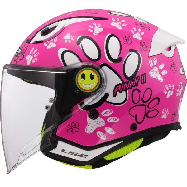 CASCO LS2 OF622 FUNNY II PAWS PINK