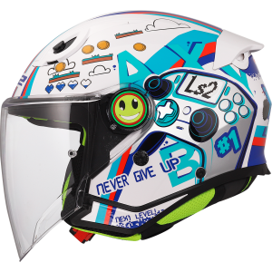 CASCO LS2 OF622 FUNNY II NEXT LEVEL WHITE