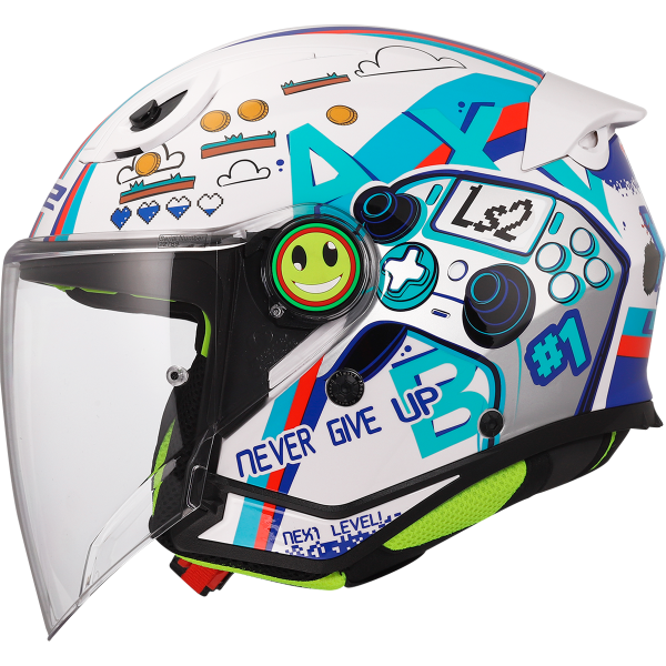 CASCO LS2 OF622 FUNNY II NEXT LEVEL WHITE