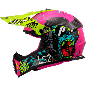CASCO LS2 MX437 FAST II MINI GORILLA PURPLE