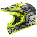 CASCO LS2 MX437 FAST II MINI CRUSHER BLACK YELLOW