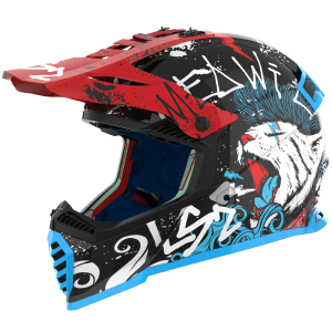CASCO LS2 MX437 FAST II MINI STARMAW BLACK