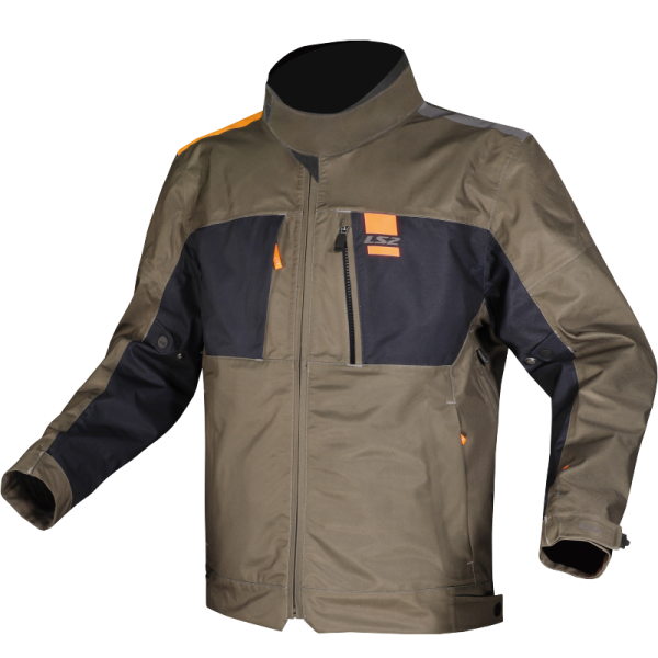CHAQUETA LS2 TITANIUM GREEN BLUE HIS VIS ORANGE