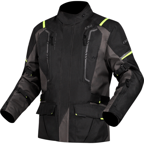 CHAQUETA LS2 NARVIK GREY BLACK HI VIS YELLOW