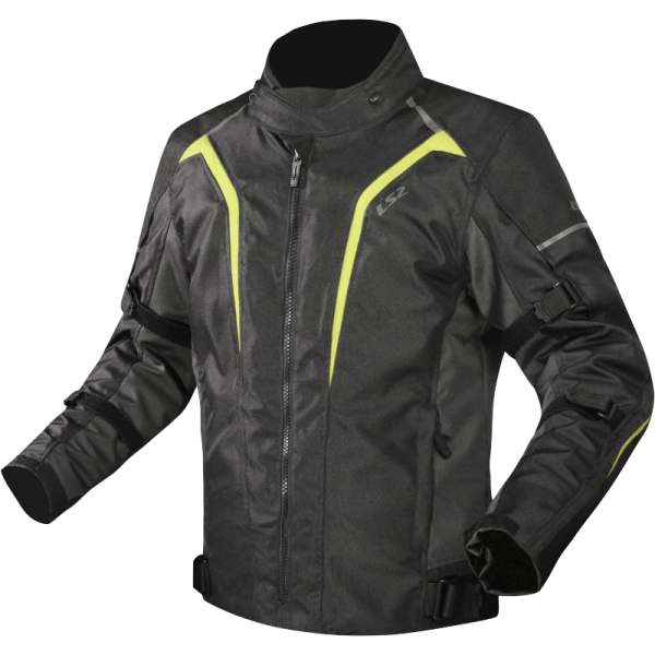 CHAQUETA LS2 SEPANG BLACK GREY HI VIS YELLOW