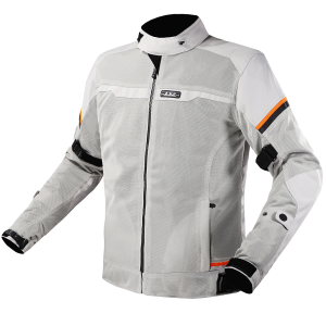 CHAQUETA LS2 RIVA LIGHT GREY HIS VIS ORANGE