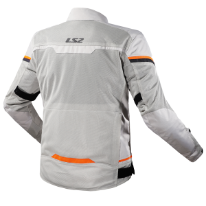 CHAQUETA LS2 RIVA LIGHT GREY HIS VIS ORANGE
