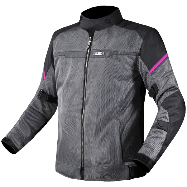 CHAQUETA LS2 RIVA BLACK DARK GREY PINK