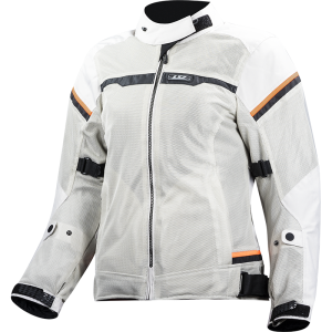 CHAQUETA LS2 RIVA LIGHT GREY HIS VIS ORANGE