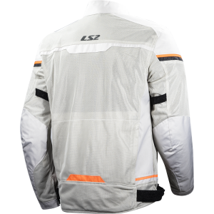 CHAQUETA LS2 RIVA LIGHT GREY HIS VIS ORANGE