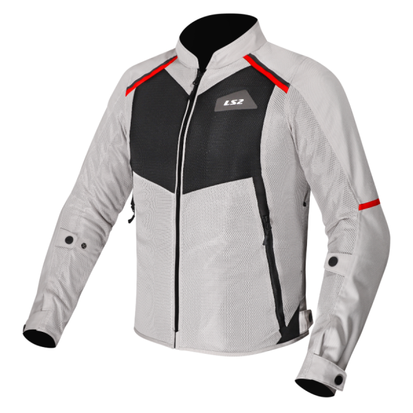 CHAQUETA LS2 BREEZE GREY BLACK RED