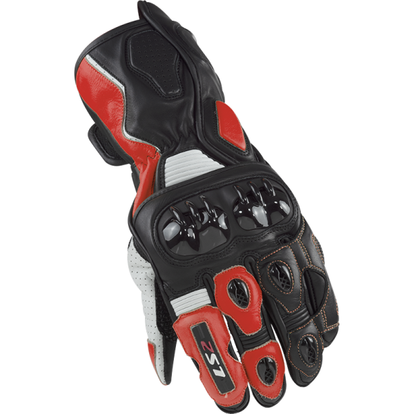 GUANTES LS2 SWIFT RACING GLOVES BLACK WHITE RED