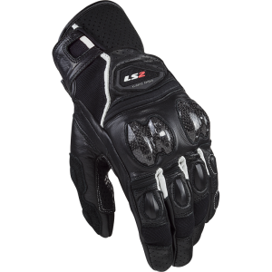 GUANTES LS2 SPARK II LEATHER BLACK WHITE