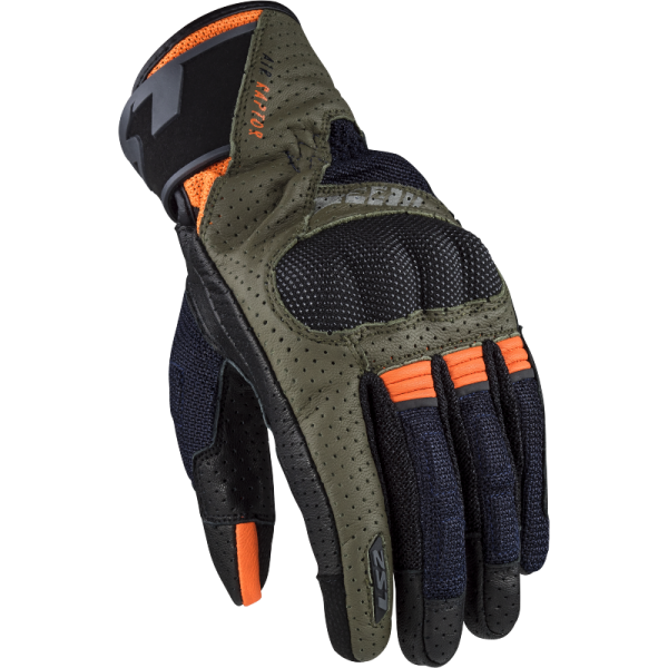 GUANTES LS2 AIR RAPTOR GREEN BLUE HI VIS ORANGE