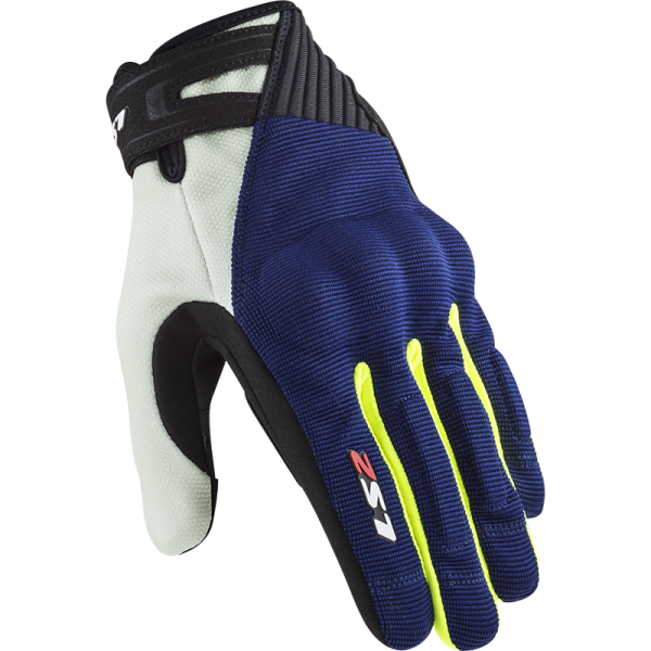 GUANTES LS2 DART 2 BLUE HI VIS YELLOW