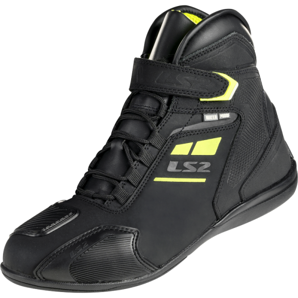 BOTAS LS2 GARRA WP BLACK HI VIS YELLOW